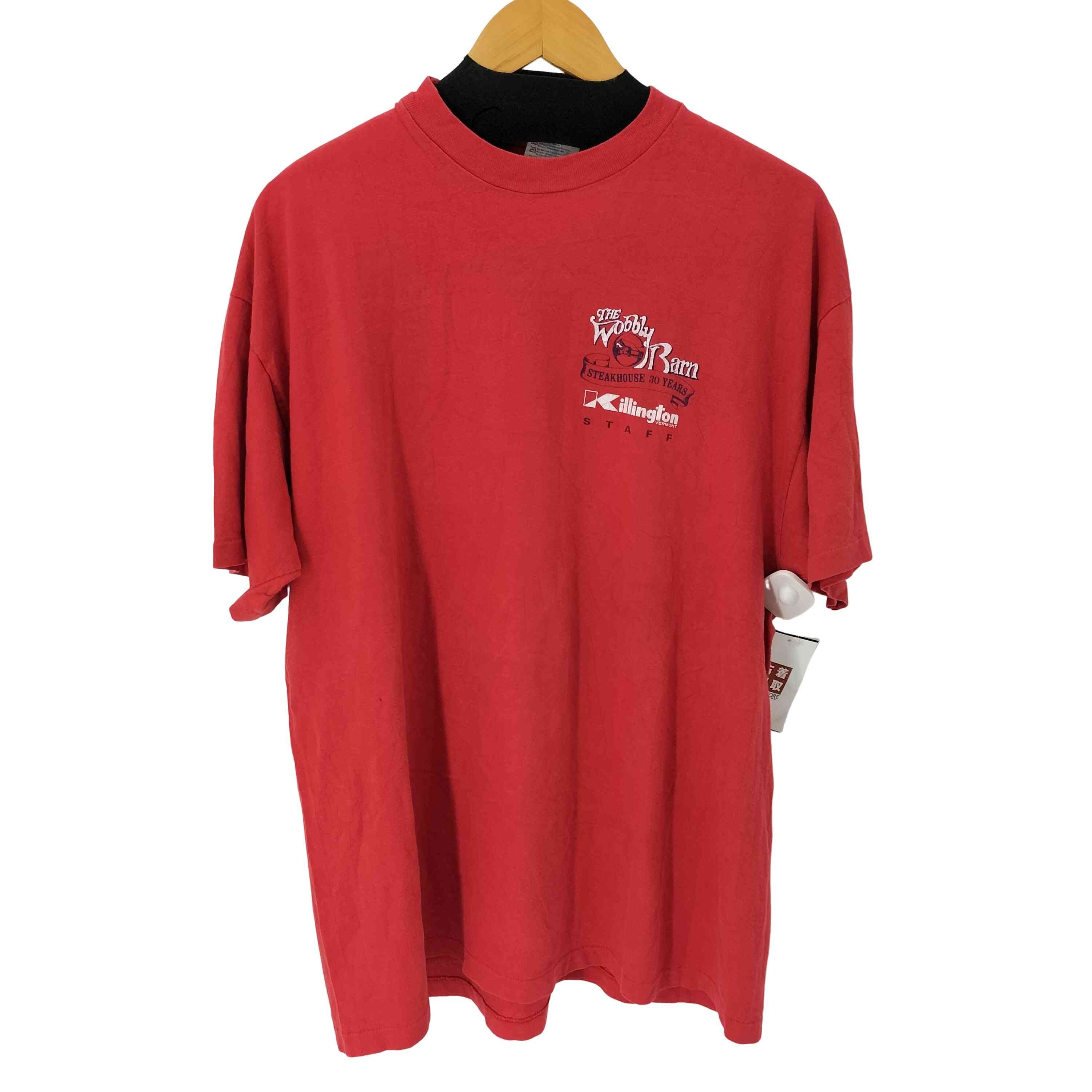 90s USA製 BEEFY 企業ロゴ 両面プリントTシャツ【1136842431807】