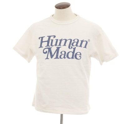 【中古】ヒューマンメイド HUMAN MADE × GIRLS DON’T CRY コットン クルーネック 半袖Tシャツ ホワイトxネイビー【サイズL】【メンズ】