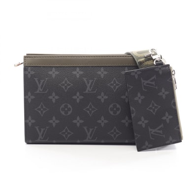 ルイ・ヴィトン LOUIS VUITTON ガストン ウェアラブル ウォレット モノグラムエクリプス ショルダーバッグ バッグ PVCコーティングキャンバス レザー モノグラム・エクリプス メンズ ブラック系 / カーキ系