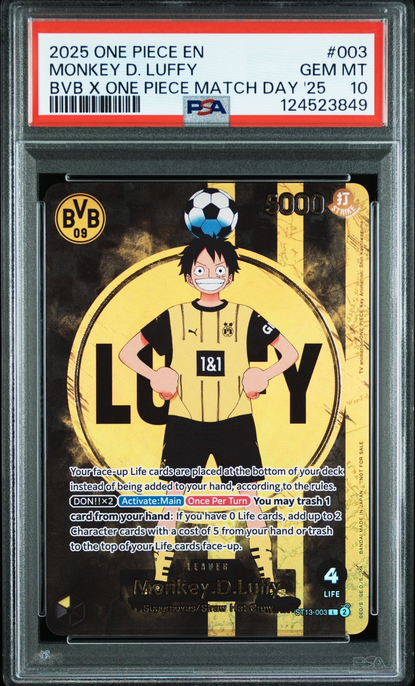 モンキー・D・ルフィ L [ST13-003]【英語版】(プロモーションカード「ボルシアドルトムント × ONE PIECE マッチデー 2025」)