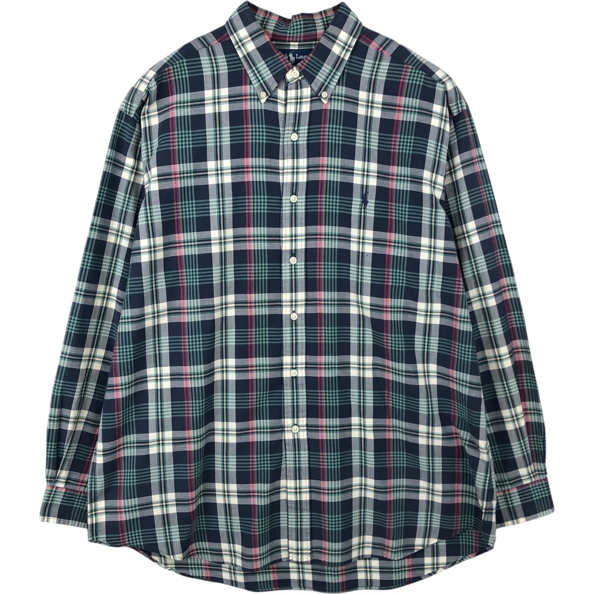 古着 ラルフローレン Ralph Lauren BLAKE タータンチェック 長袖 ボタンダウンチェックシャツ メンズXL相当/eaa649907