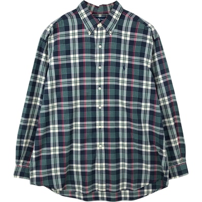 古着 ラルフローレン Ralph Lauren BLAKE タータンチェック 長袖 ボタンダウンチェックシャツ メンズXL相当/eaa649907