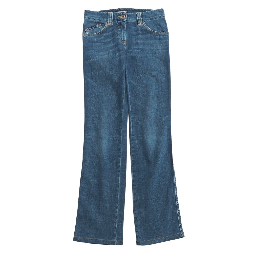 ■美品■DOLCE&GABBANA ドルチェアンドガッバーナ デニムパンツ サイズ36 ストレッチ ロゴポケット イタリア製 ブランド古着【中古】20260617/RA9855