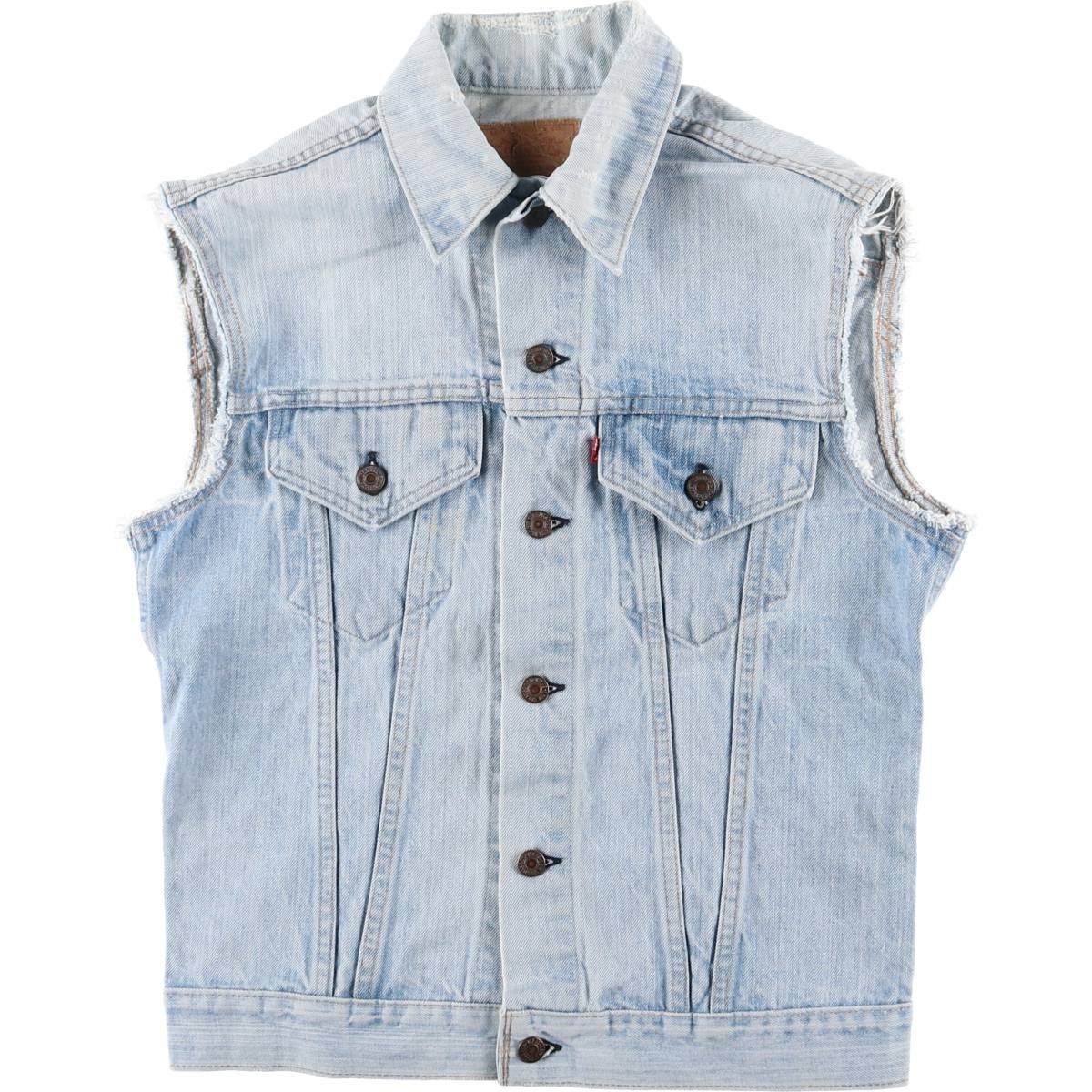 古着 90年代 リーバイス Levi's 70505-0213 カットオフ デニムベスト USA製 メンズM相当 ヴィンテージ/eaa603928