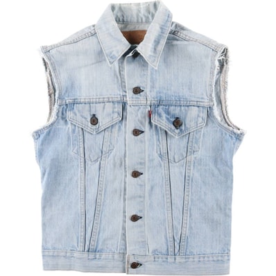 古着 90年代 リーバイス Levi's 70505-0213 カットオフ デニムベスト USA製 メンズM相当 ヴィンテージ/eaa603928