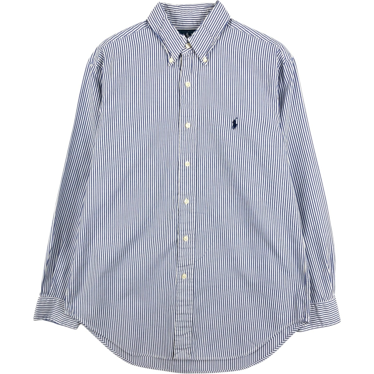古着 ラルフローレン Ralph Lauren CLASSIC FIT クラシックフィット 長袖 ボタンダウンストライプシャツ メンズM相当/eaa666356