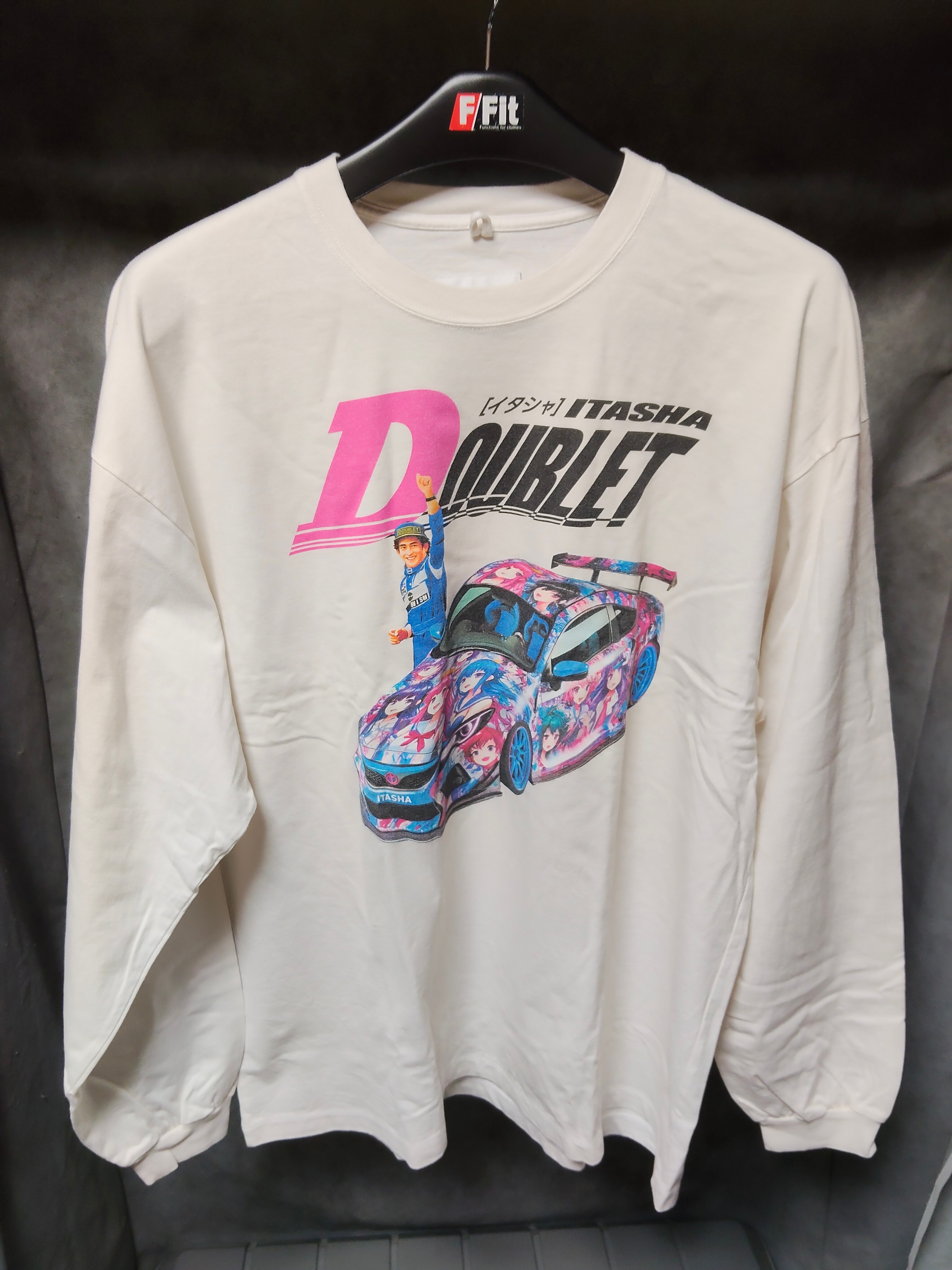 A (未使用に近い)】ダブレット x ウィズム 痛車 プリント L/S Tシャツ