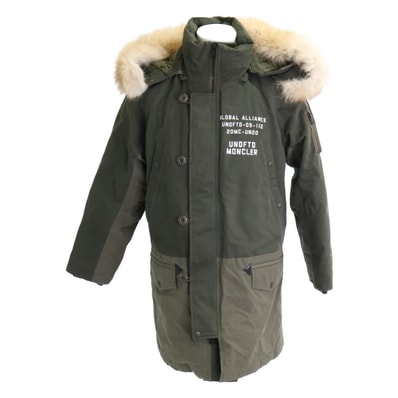 モンクレール GENIUS x UNDEFEATED FENDORF バックロゴ ファー付き フーデッドダウン O