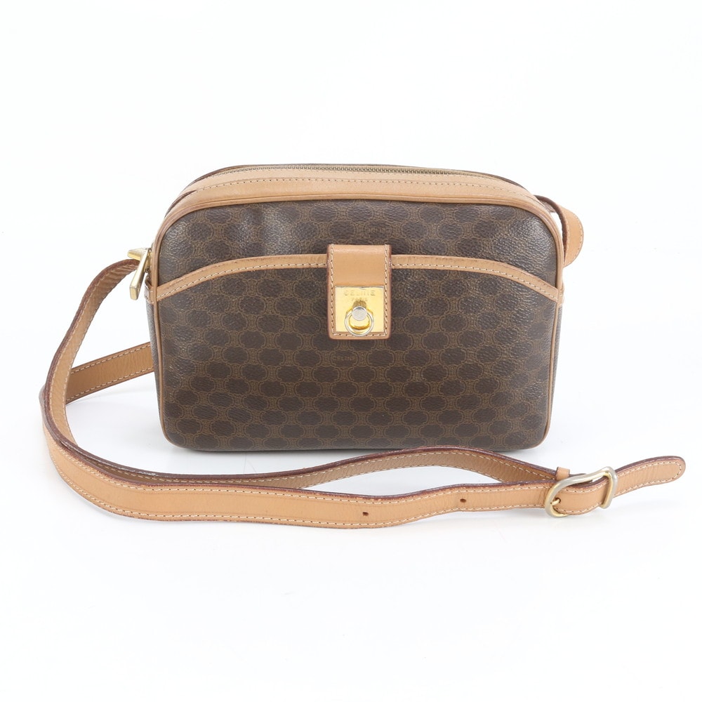 ■美品 セリーヌ マカダムショルダーバッグ