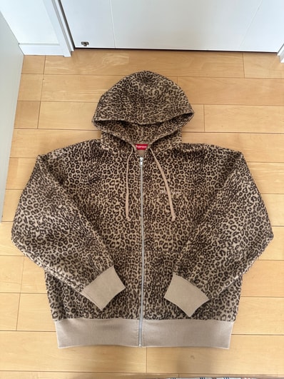 Supreme Pilled Zip Up Hooded Sweatshirt "Cheetah"