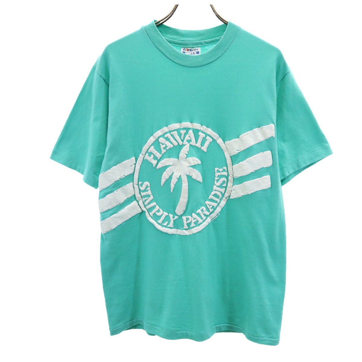 Hanes ヘインズ 90s USA製 オールド 半袖 Tシャツ M グリーン系