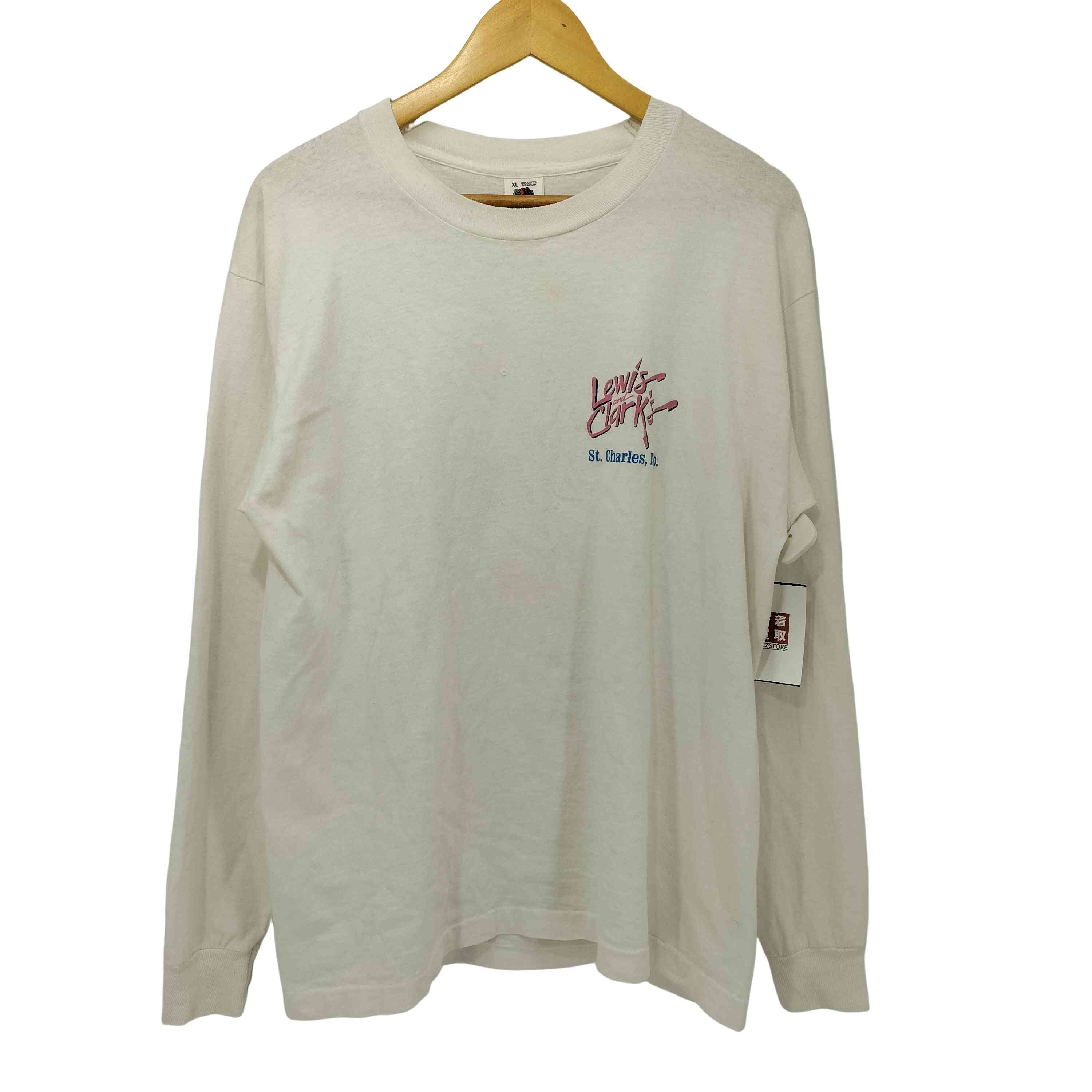 90s USA製 レストランロゴ 両面プリント L/Sシャツ【1141918588002】