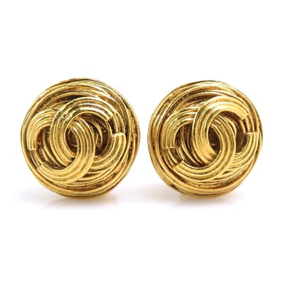 シャネル CHANEL イヤリング ヴィンテージ メタル ゴールド レディース【中古】 56694k