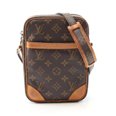 ルイ・ヴィトン LOUIS VUITTON ダヌーブ ショルダーバッグ バッグ PVCコーティングキャンバス レザー モノグラム レディース ブラウン系 M45266 【中古】