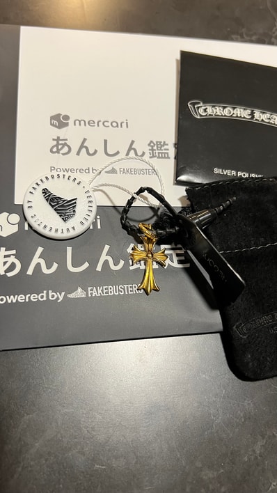 Chrome Hearts 22K Tiny CH Cross Charm "Yellow Gold"