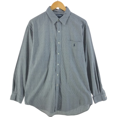 古着 ラルフローレン Ralph Lauren POLO GOLF ポロゴルフ LOFTING 長袖 ボタンダウンチェックシャツ メンズL相当/eaa515454