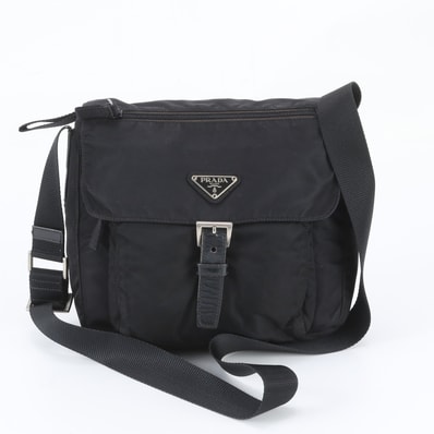 ■美品 プラダ テスート ナイロントライアングルロゴショルダーバッグ