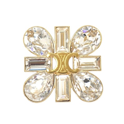 セリーヌ CELINE デイジー 461JU6SBS.35OR ブローチ メタル ゴールド レディース【中古】【ABランク】