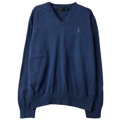 古着 ラルフローレン Ralph Lauren POLO RALPH LAUREN Vネック コットンニットセーター レディースM相当/eaa607859