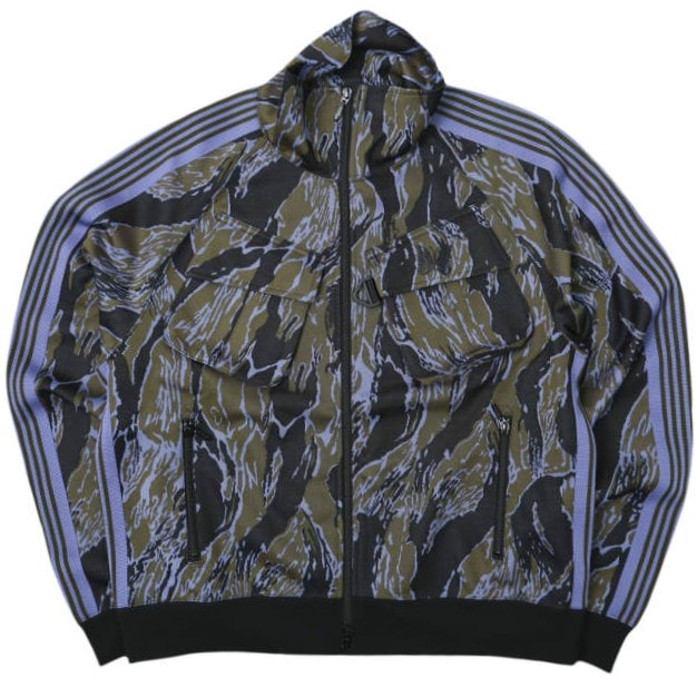 Needles x PURPLE THINGS ニードルス パープルシングス 23SS 別注 日本製 Track Jacket – BDU / Poly Jq. トラックジャケット MR395 M PURPLE ジャージー アウター g28368