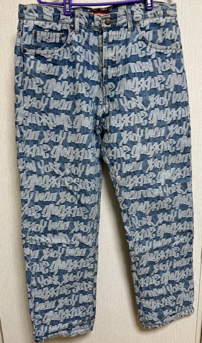 Supreme Fat Tip Jacquard Regular Jean "Blue"