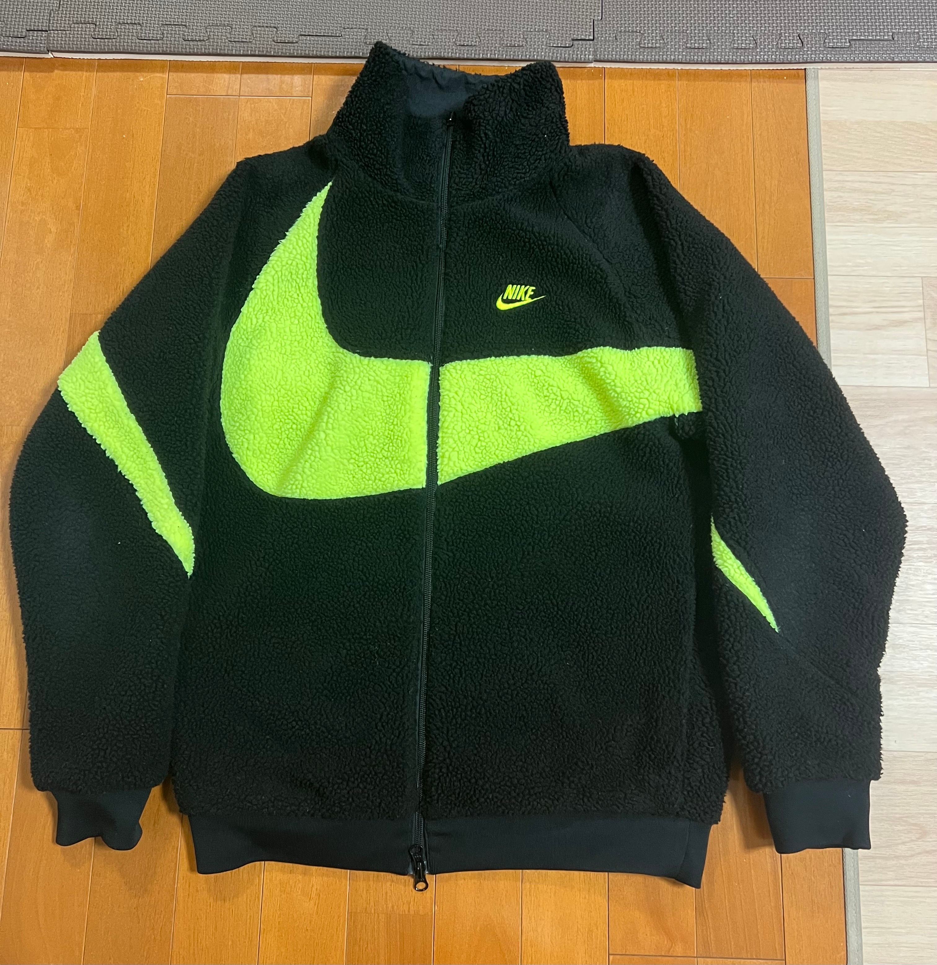 Nike Big Swoosh Reversible Boa Jacket"Black Neon"
