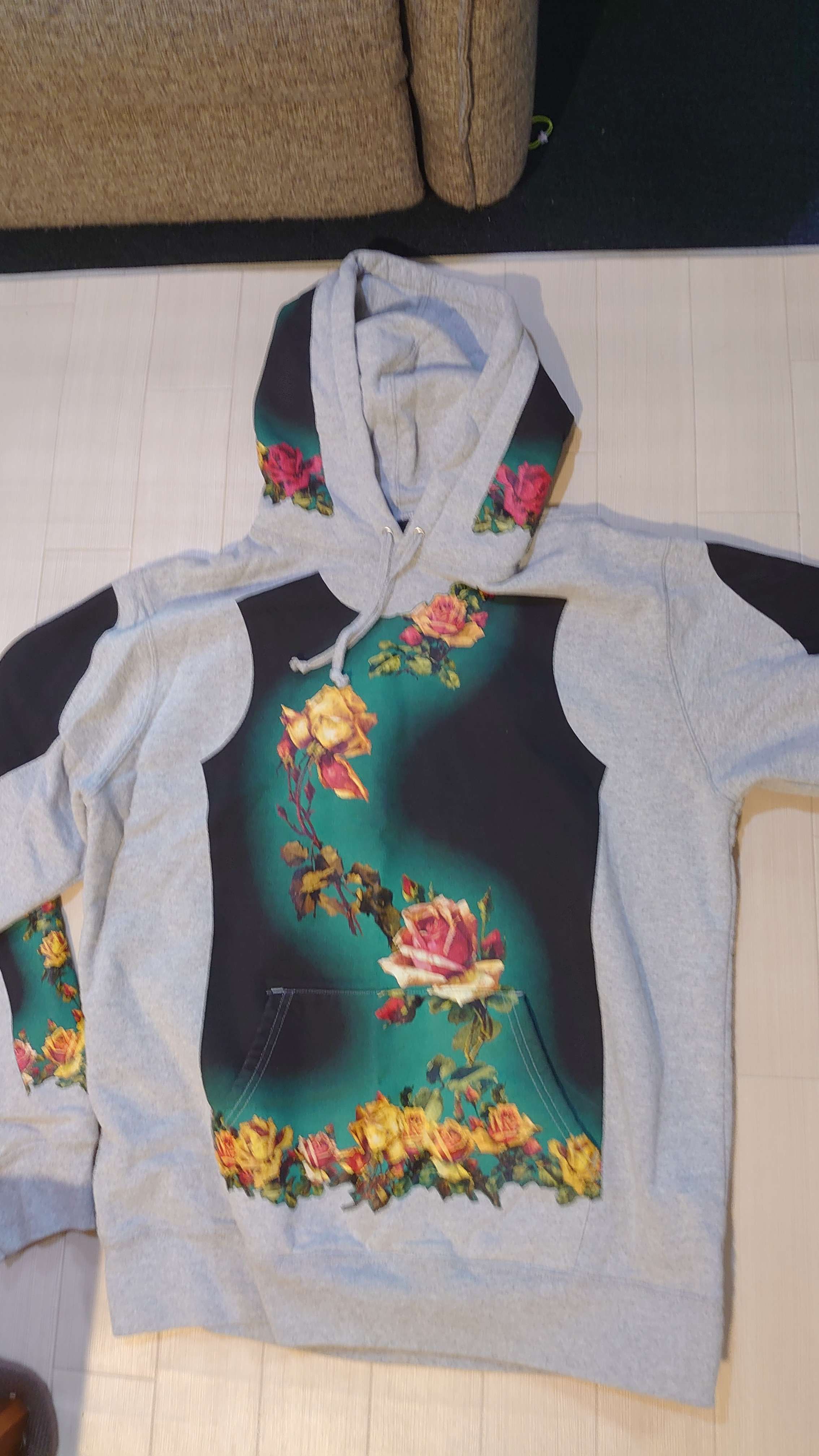 Supreme / Jean Paul Gaultier® Floral Print Hooded Sweatshirt "Heather Grey"