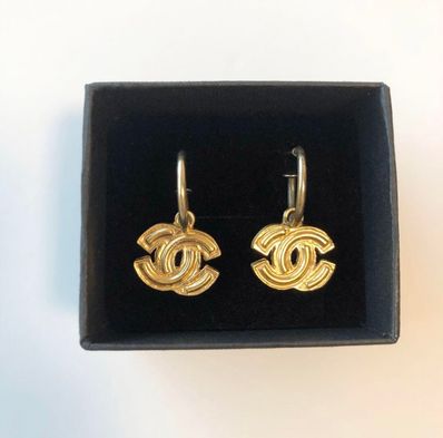 CHANEL シャネル フープ ココマーク ピアス ヴィンテージ ゴールド