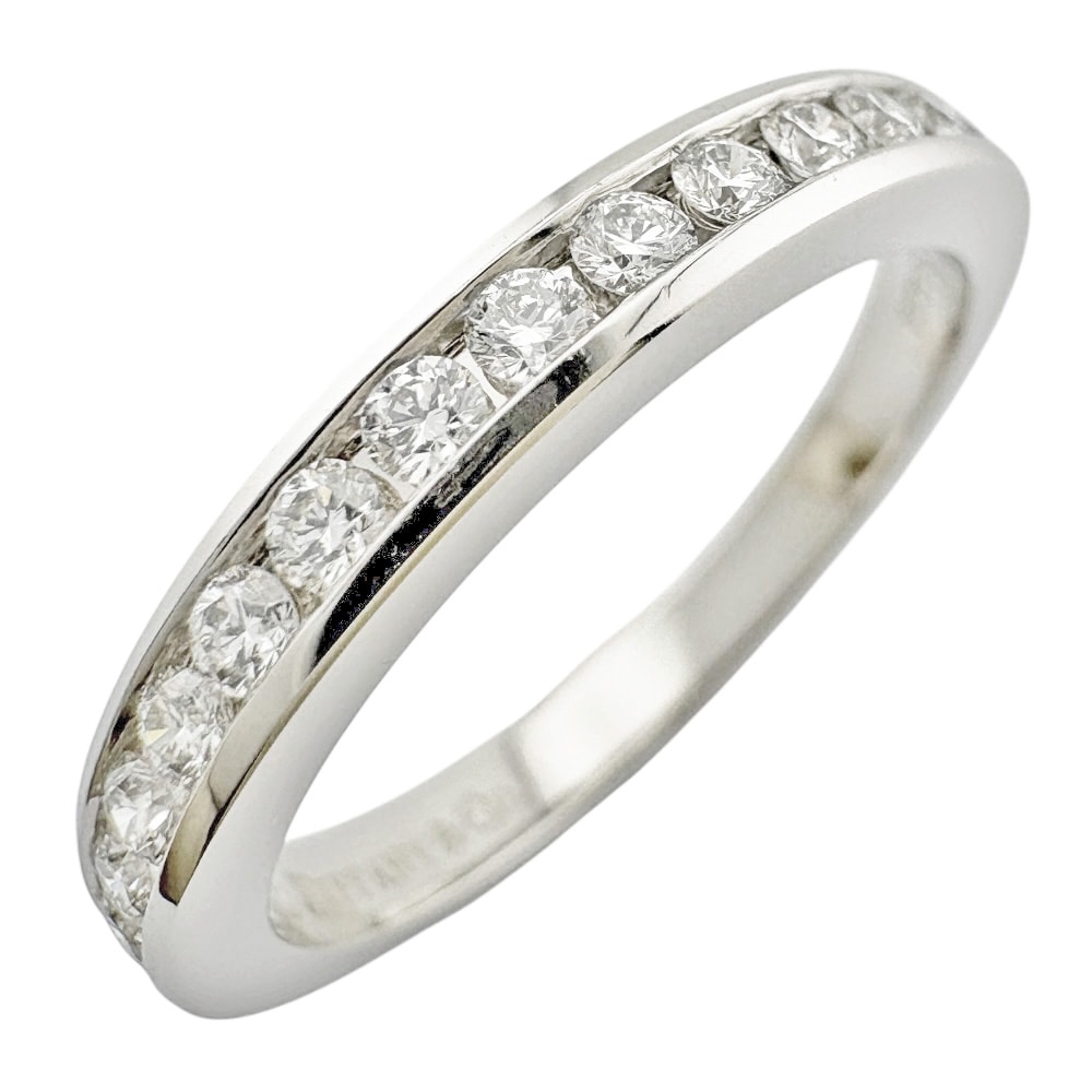 ティファニー ハーフエタニティ リング 指輪 9号 Pt950プラチナ ダイヤモンド レディース TIFFANY&Co.  中古