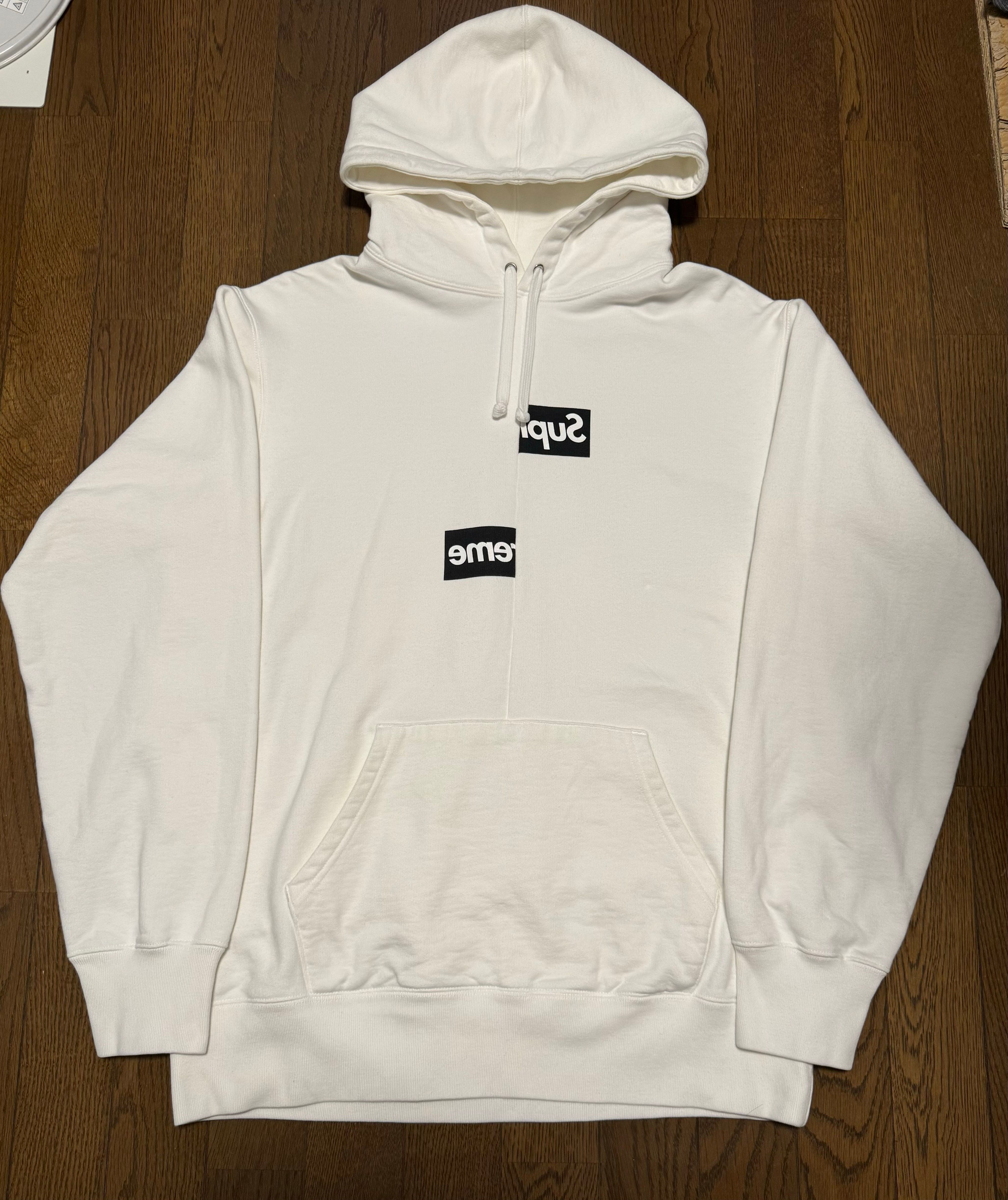 Supreme / Comme des Garçons SHIRT® Split Box Logo Hooded Sweatshirt "White"