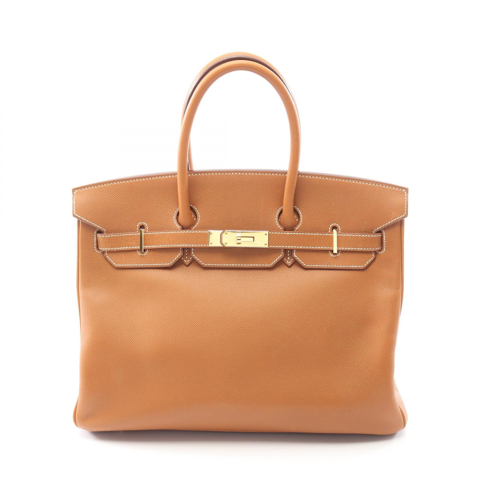 エルメス HERMES バーキン35 ハンドバッグ バッグ レザー ヴォーエプソン ヴォーエプソン ゴールド □K刻印(2007年製造) レディース ブラウン系 【中古】