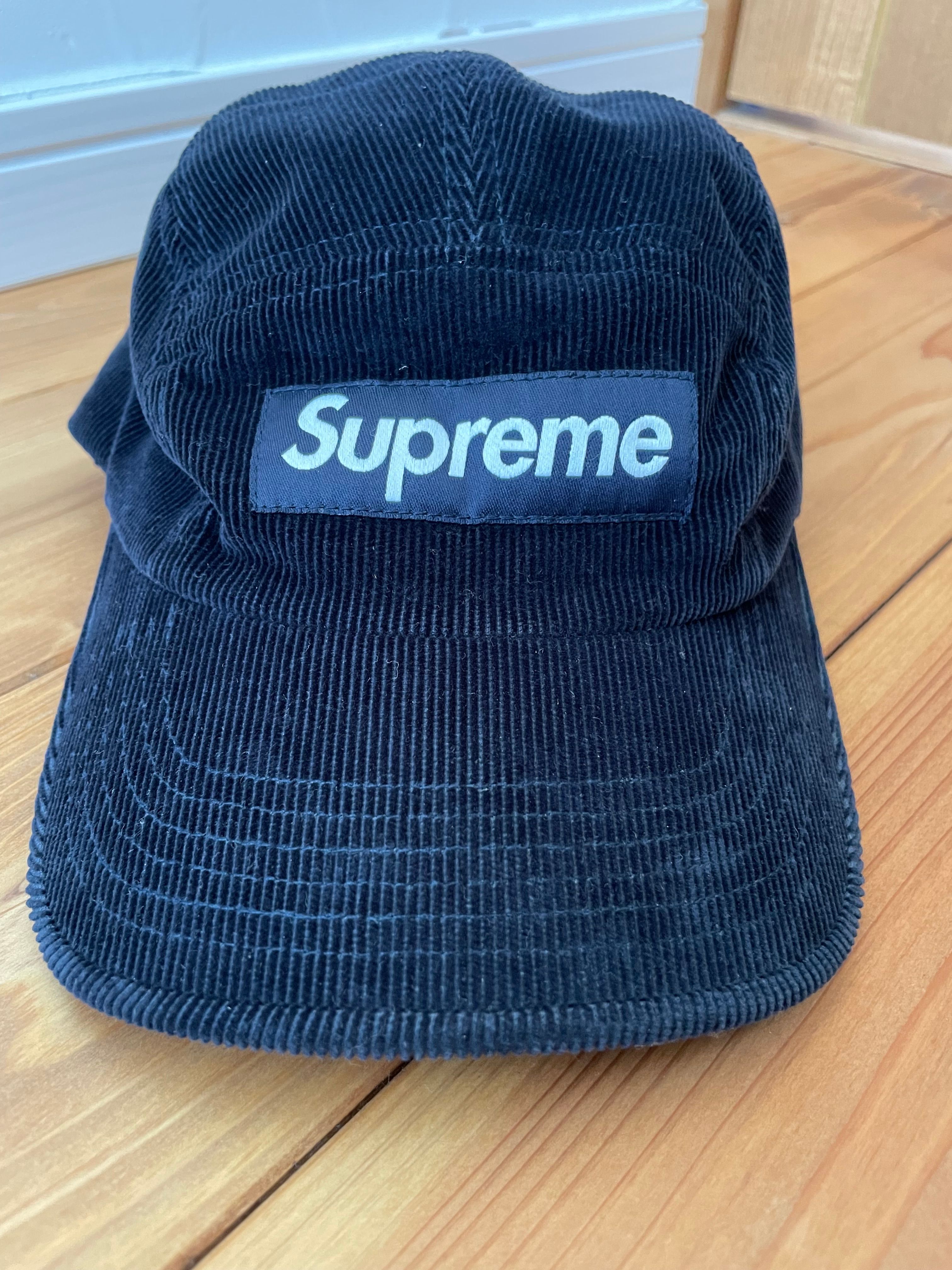 Supreme Fine Wale Corduroy Camp Cap "Navy"