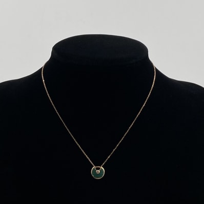 CARTIER(カルティエ) アミュレット ドゥ K18ピンクゴールド / ダイヤモンド / マラカイト ネックレス ピンクゴールド×グリーン