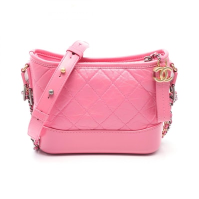 シャネル CHANEL ガブリエル ドゥ シャネル スモール ホーボー ショルダーバッグ バッグ レザー レディース ピンク系 A9180 【中古】