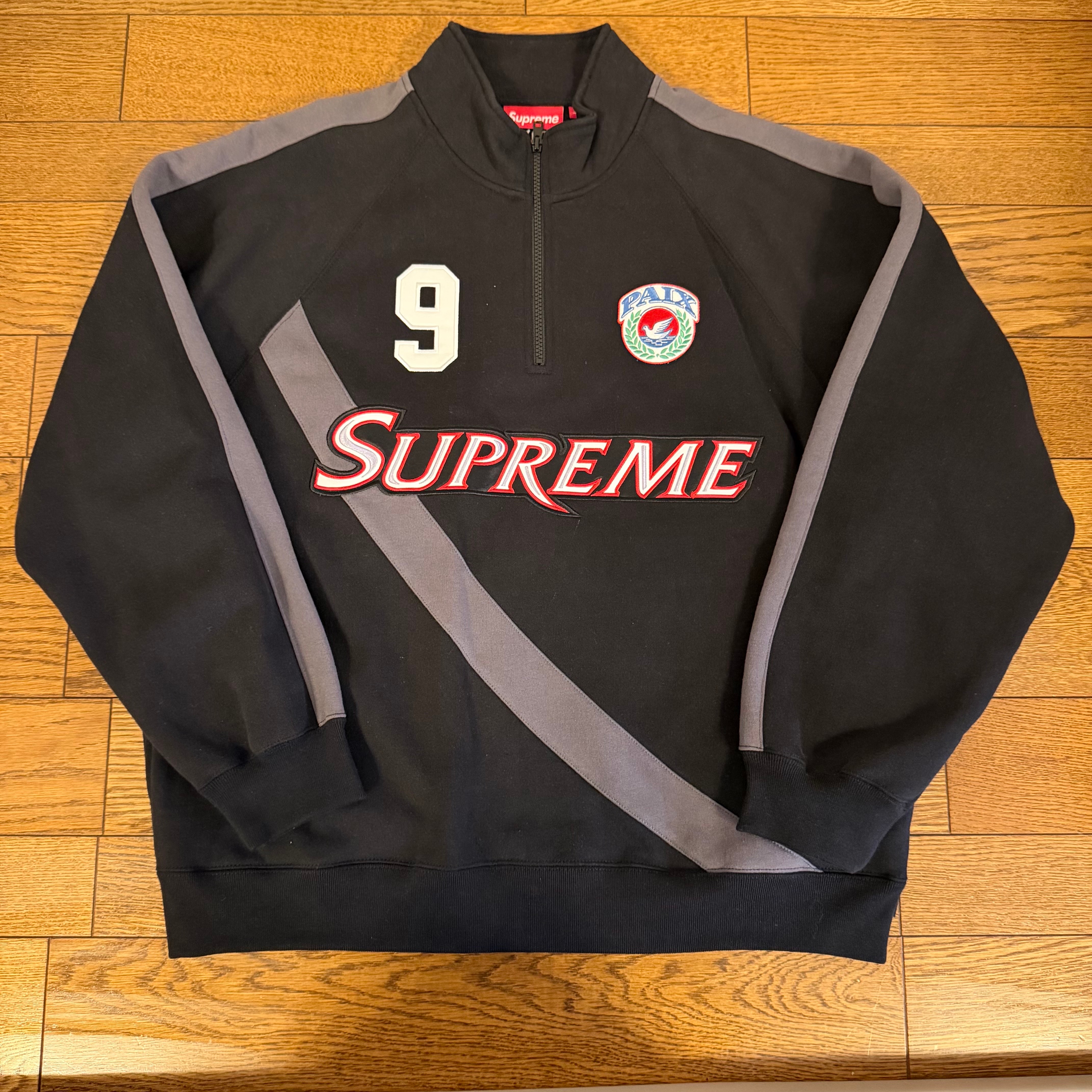 Supreme Equipe Half Zip Sweatshirt "Black"