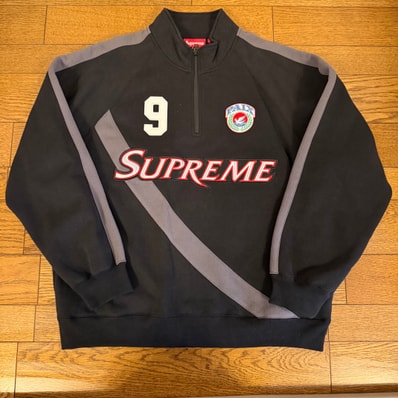 Supreme Equipe Half Zip Sweatshirt "Black"