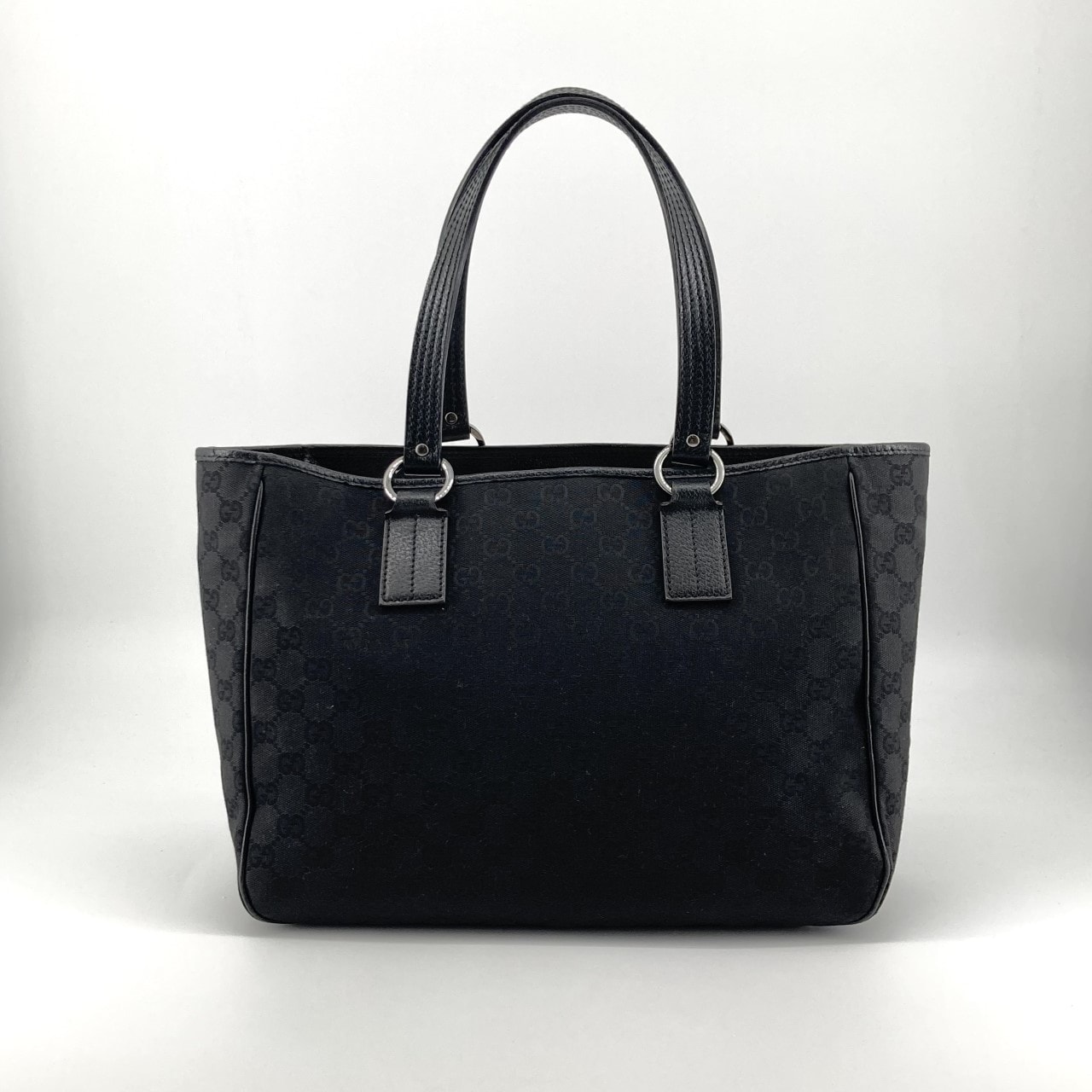 バッグ GUCCI グッチ ブラック 黒 GGキャンバス /レザー 113017 トート