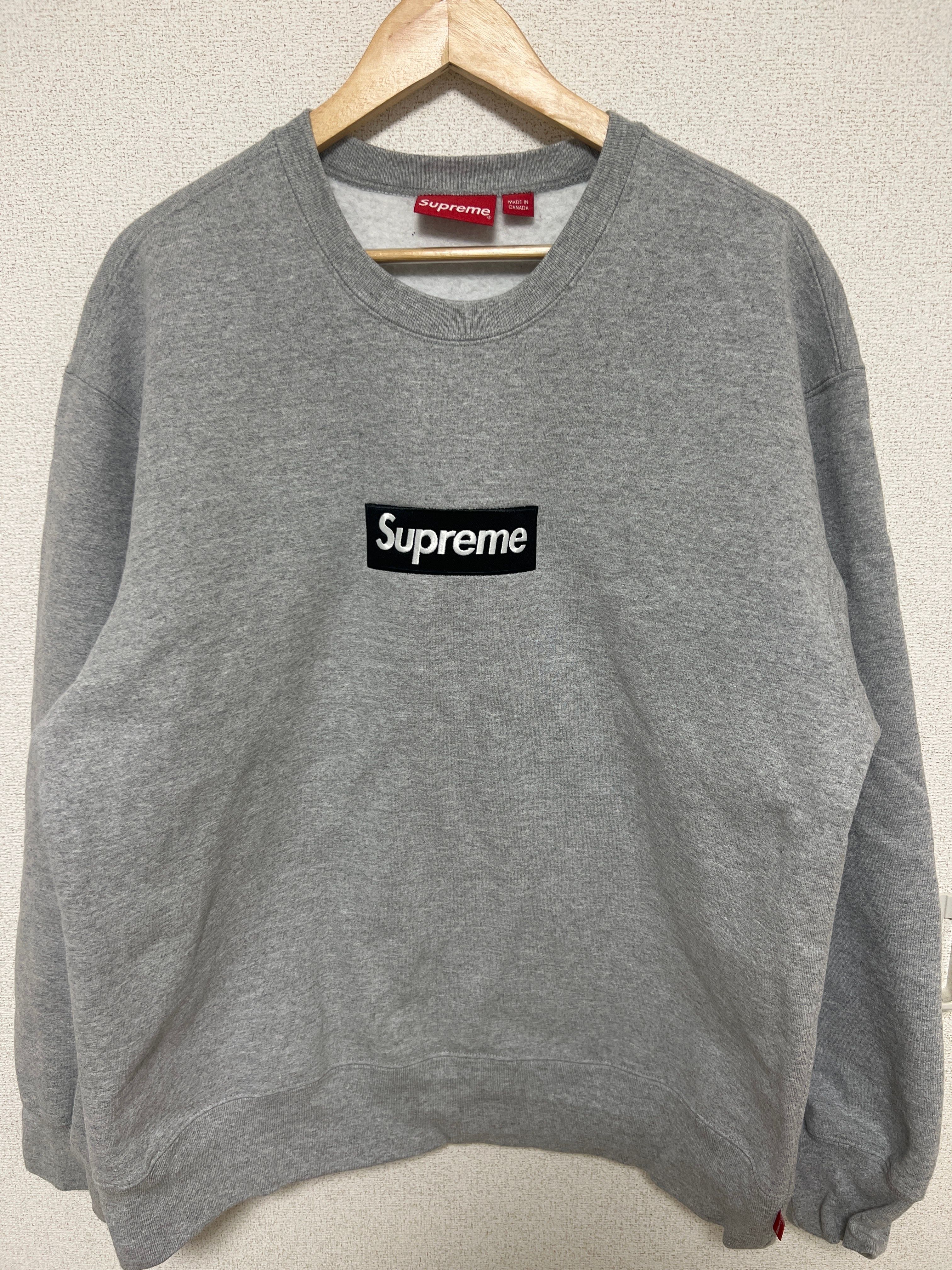 Supreme Box Logo Crewneck "Heather Grey" (22FW)