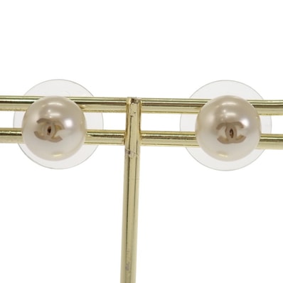 シャネル CC ココマーク ピアス メタル フェイクパール【中古】【ABランク】