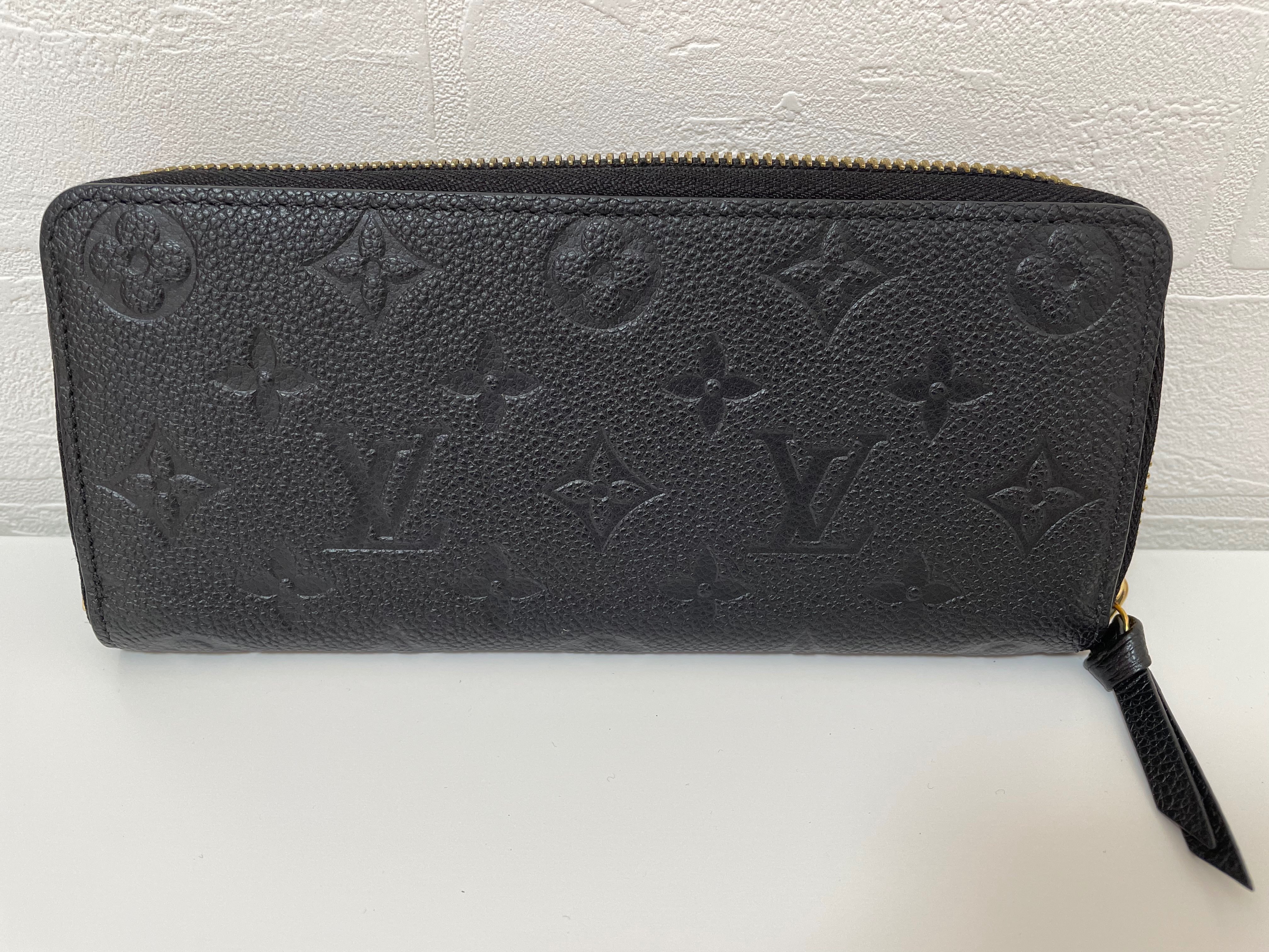 Louis Vuitton Monogram Empreinte Clemence Wallet "Noir"