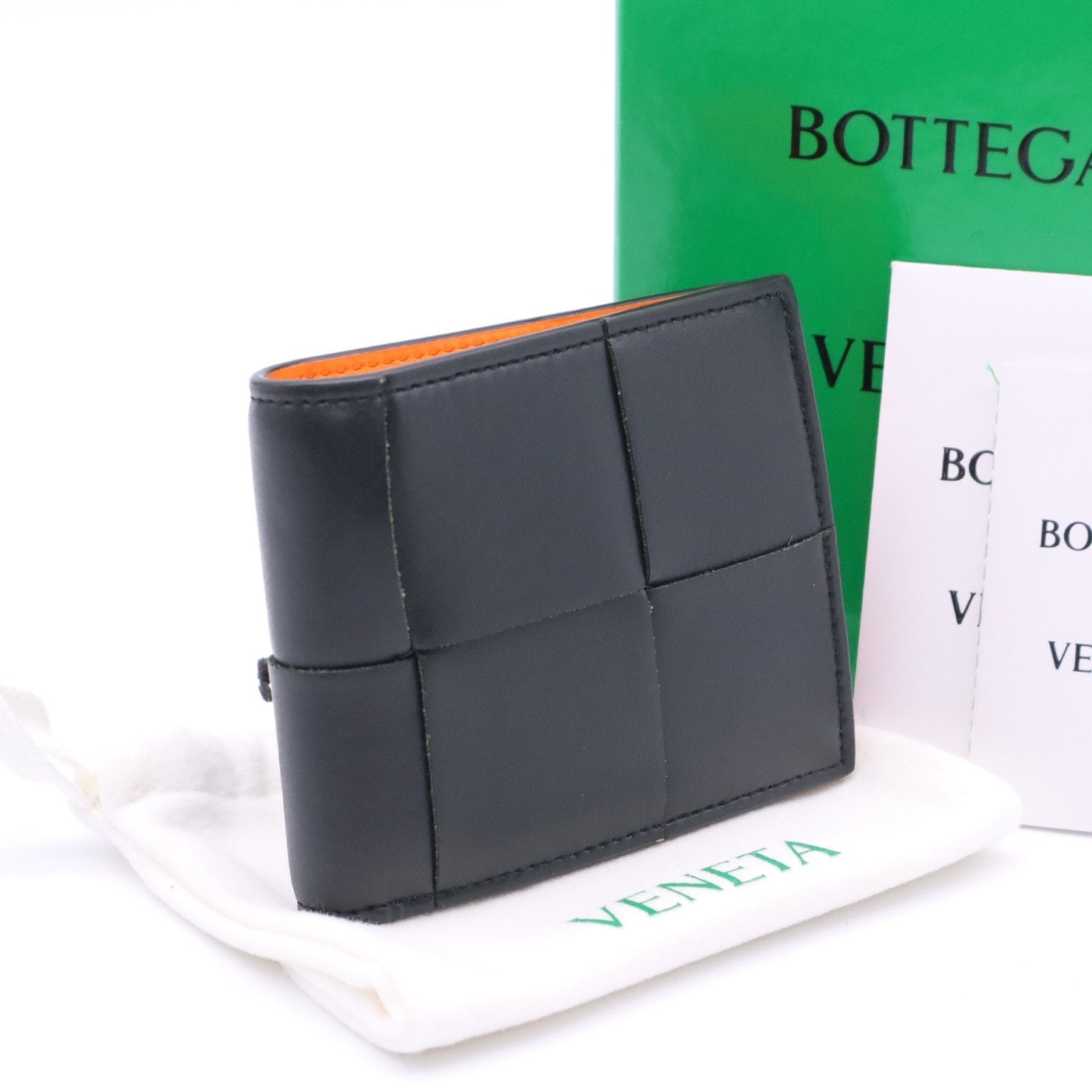 極美品 BOTTEGAVENETA ボッテガヴェネタ カセット コインパース付き二つ折りウォレット 749455 二つ折り財布