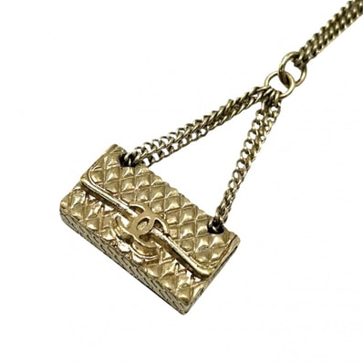CHANEL シャネル ネックレス ココマーク マトラッセモチーフ アクセサリー バッグ ペンダント GP 05A ゴールド レディース 約42.6g 2005年【中古品】