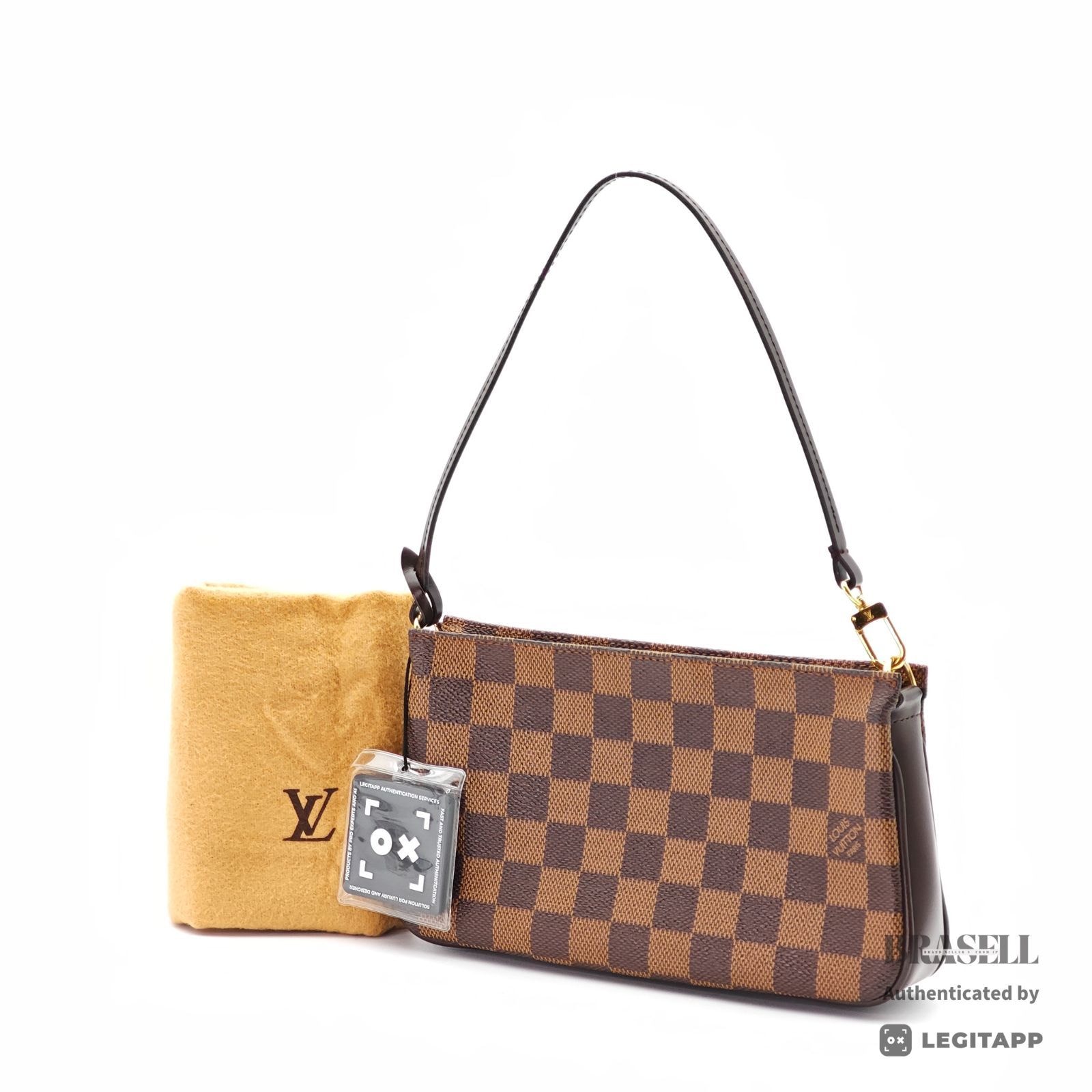 LOUIS VUITTON ルイ・ヴィトン ポシェット・アクセソワール ダミエ ポシェット・アクセソワール N41206 FL1012 トートバッグ Damier Ebene Leather Brown レディース