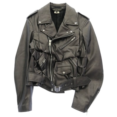 COMME des GARCONS HOMME PLUS コムデギャルソンオムプリュス 21SS PG-J016 SYNTHETIC LEATHER BIKER JACKET シンセティック フェイクレザー バイカー ライダース ジャケット 【中古】