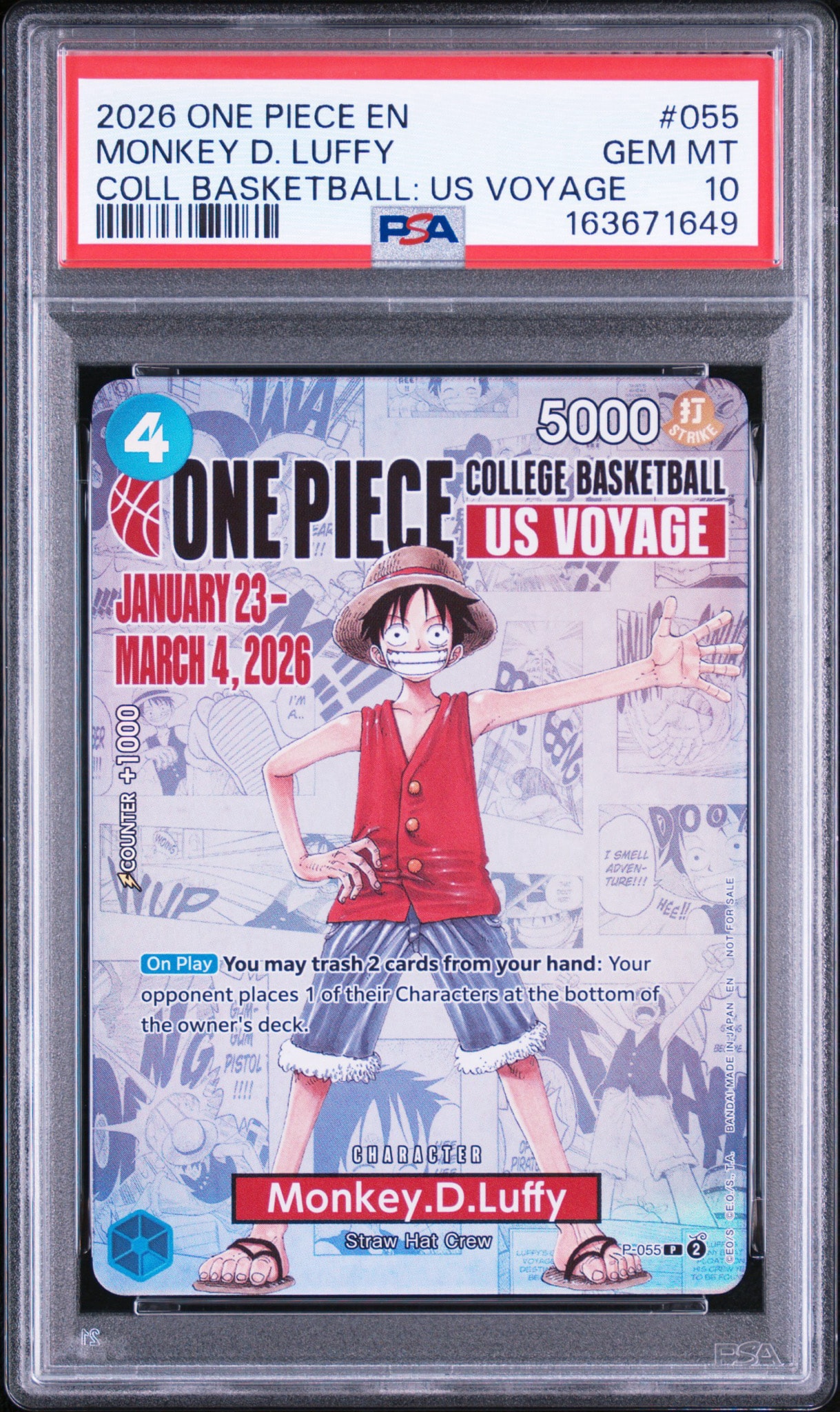 PSA10】トラファルガー・ロー UC [OP12-106](プロモーションカード