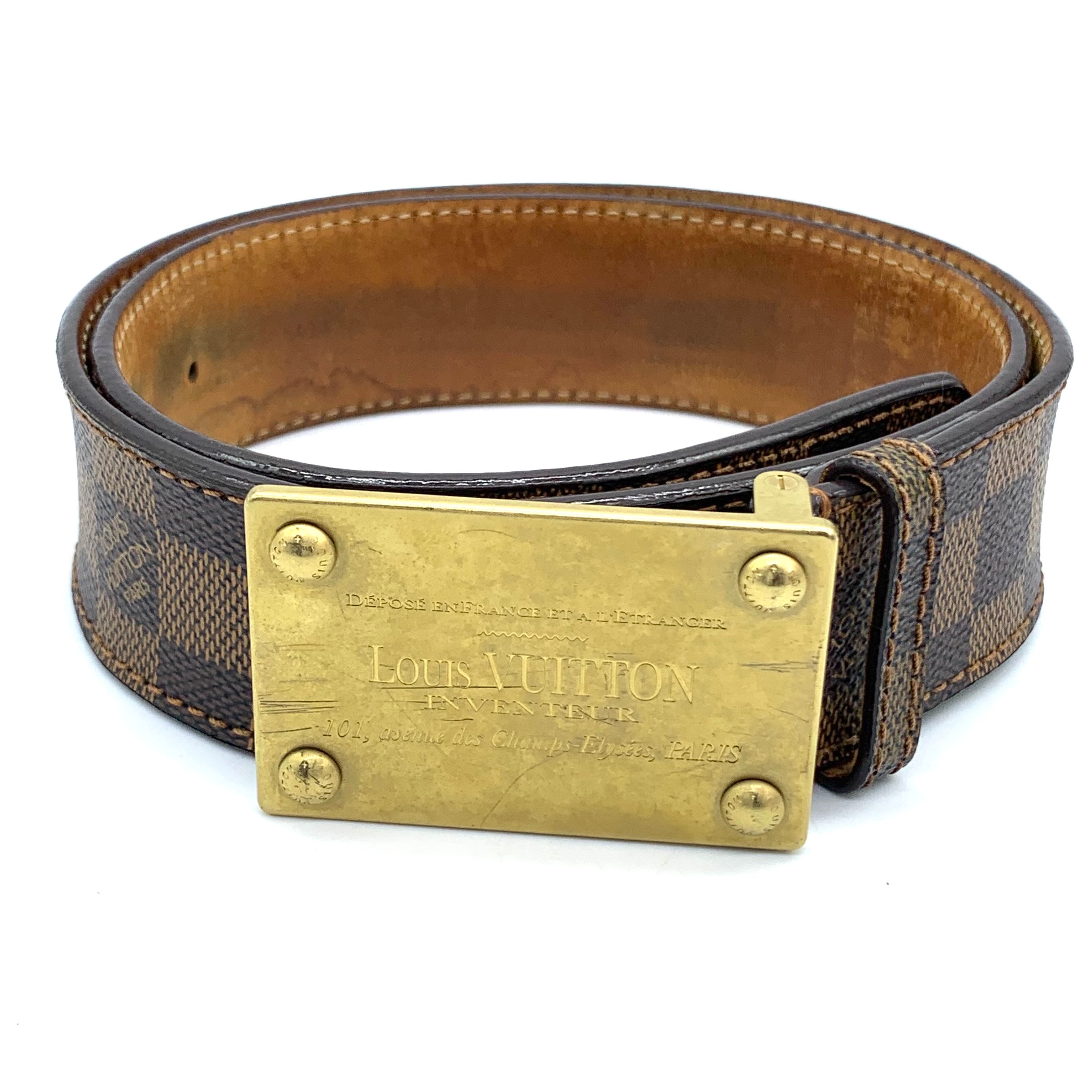 Louis Vuitton Damier Ceinture Inventeur 40MM Damier Ebene