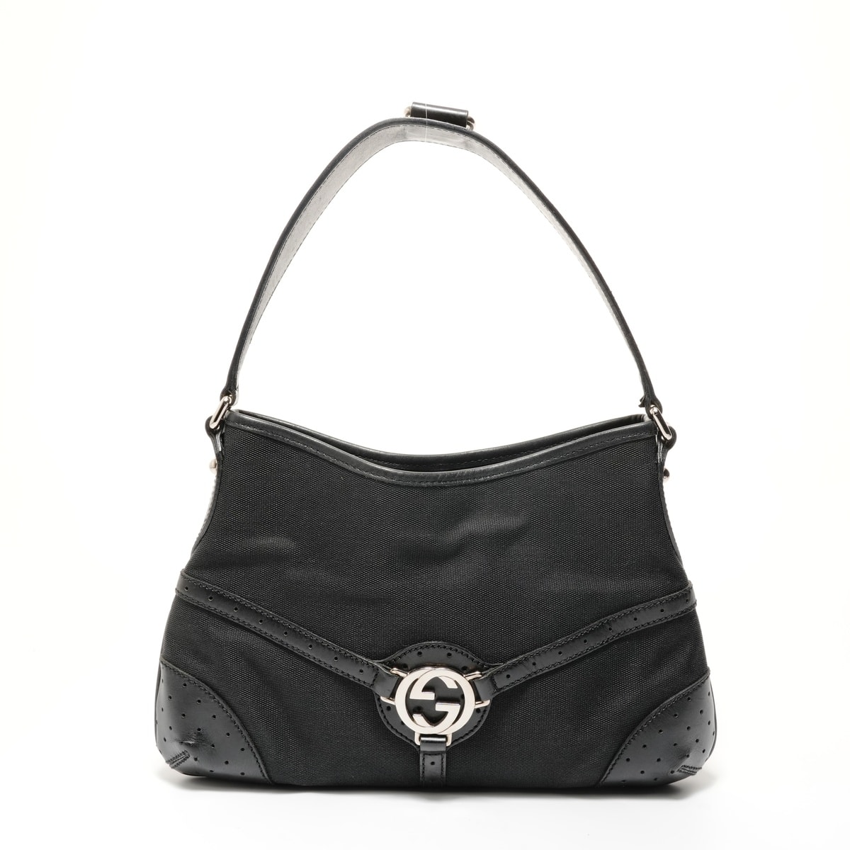 グッチ GUCCI インターロッキングG キャンバス ショルダーバッグ【中古】