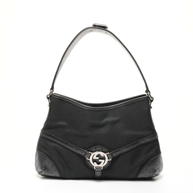 グッチ GUCCI インターロッキングG キャンバス ショルダーバッグ【中古】