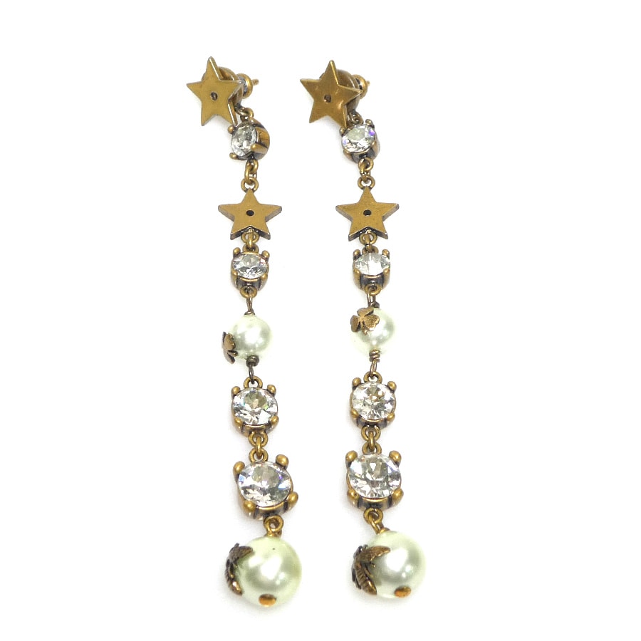 クリスチャンディオール Christian Dior ピアス メタル/フェイクパール ゴールド/ホ レディース【中古】 h32155k