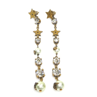 クリスチャンディオール Christian Dior ピアス メタル/フェイクパール ゴールド/ホ レディース【中古】 h32155k